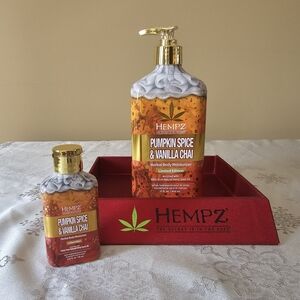 Hempz Pumpkin Spice & Vanilla Chai Body Moisturizer Set Great For Gift